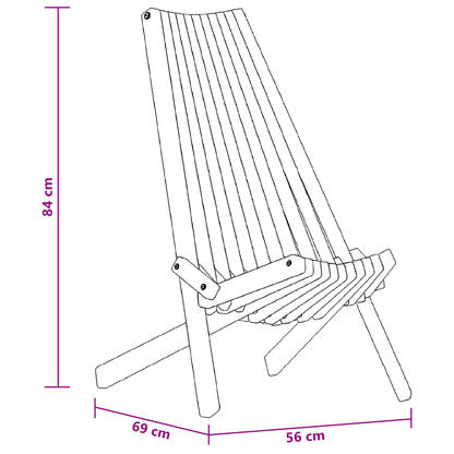 Foldbare Havestole 2 Stk Solidt Træ Akacietræ