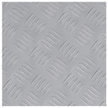 Checker Plader 4 Dele Sølv 30 X 30 Cm Aluminium