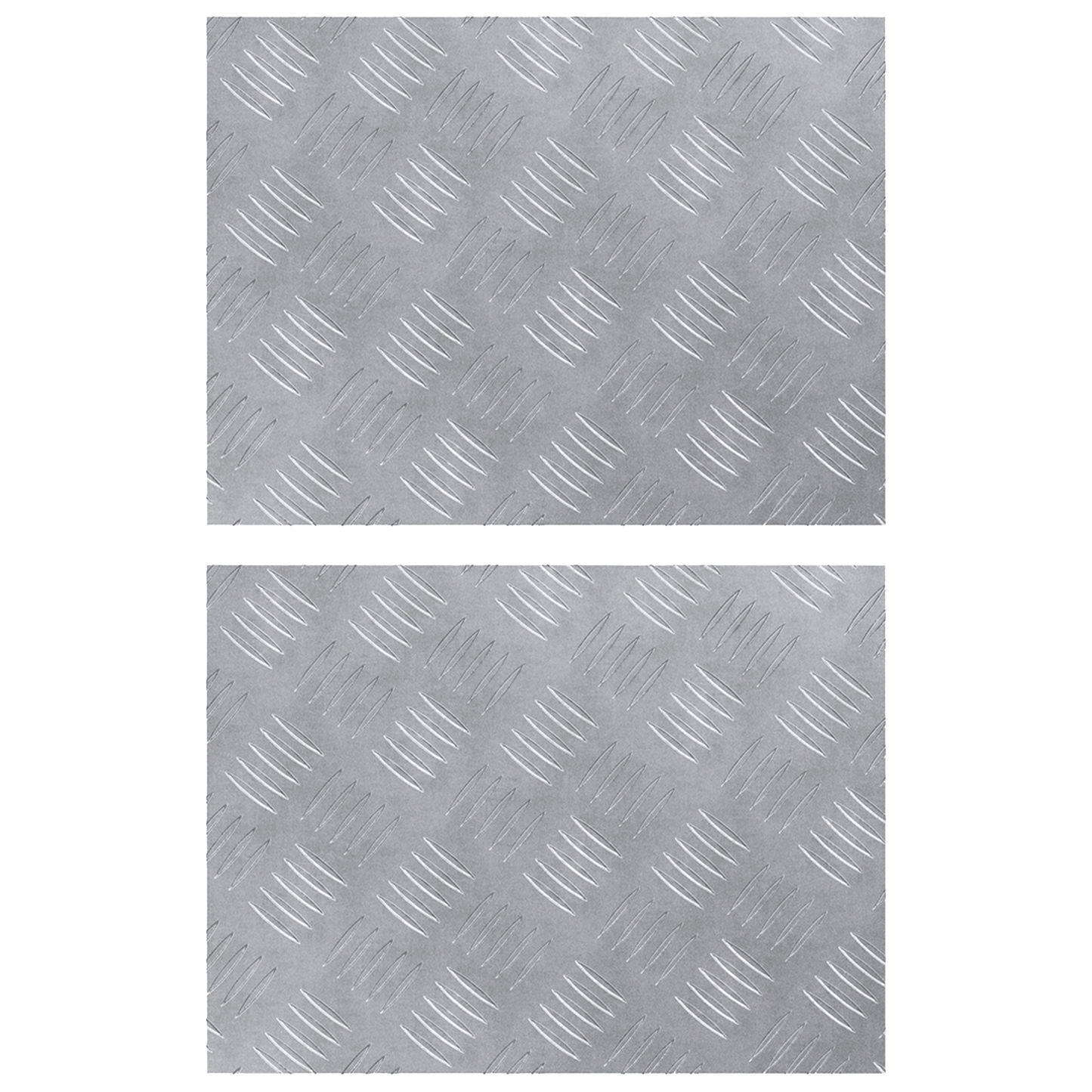 Checker Plader 2 Dele Sølv 40 X 30 Cm Aluminium