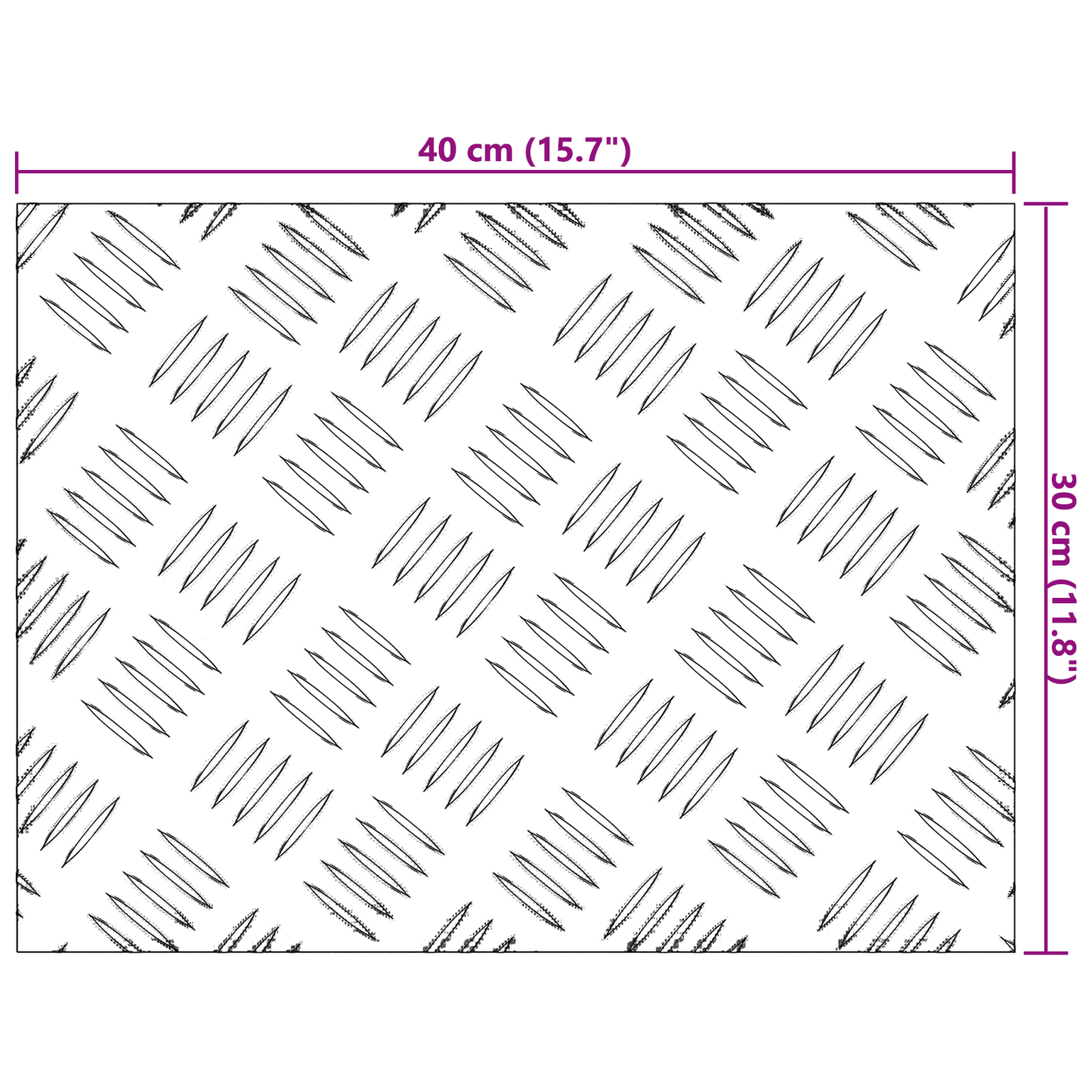 Checker Plader 2 Dele Sølv 40 X 30 Cm Aluminium