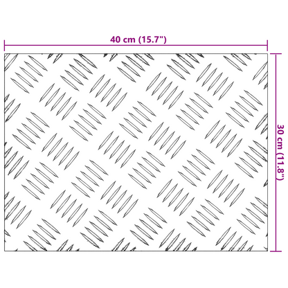 Checker Plader 2 Dele Sølv 40 X 30 Cm Aluminium
