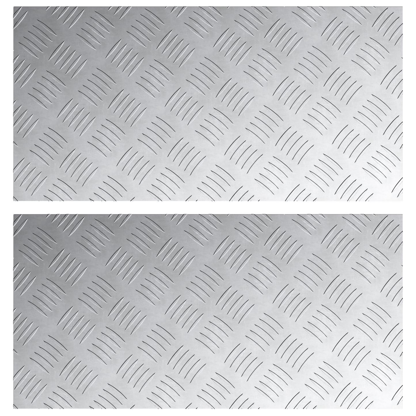 Checker Plader 2 Dele Sølv 60 X 30 Cm Aluminium