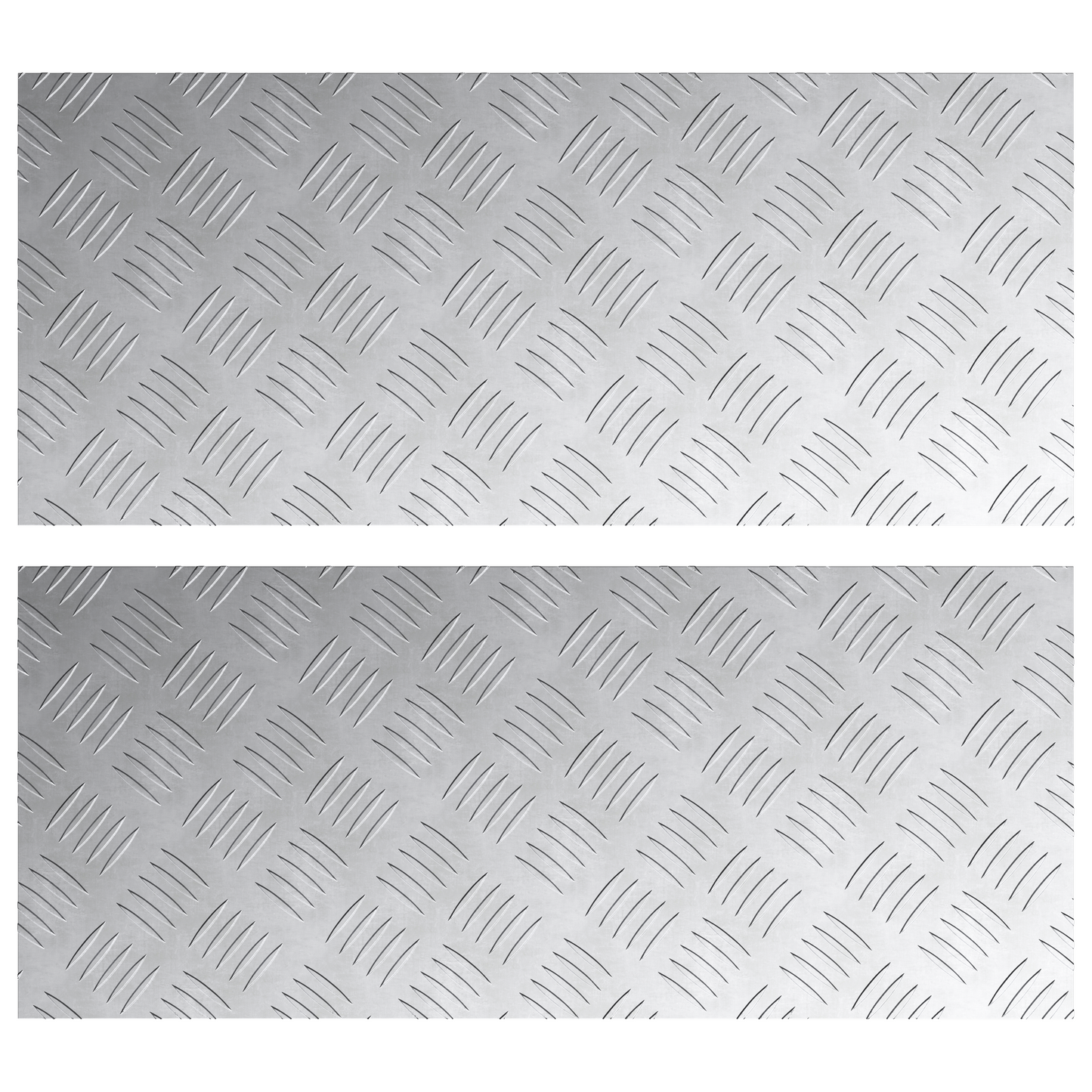 Checker Plader 2 Dele Sølv 70 X 30 Cm Aluminium