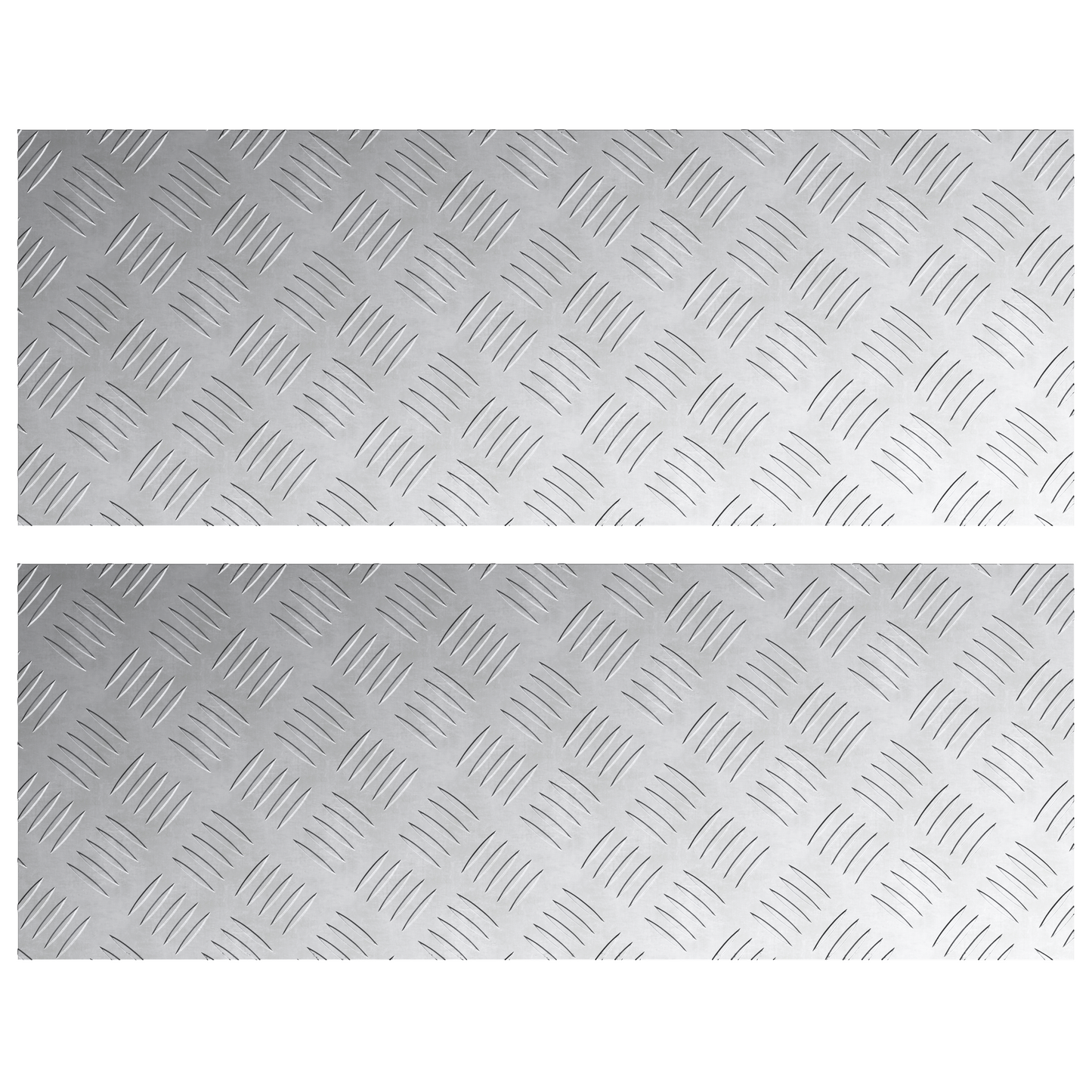 Checker Plader 2 Dele Sølv 80 X 30 Cm Aluminium