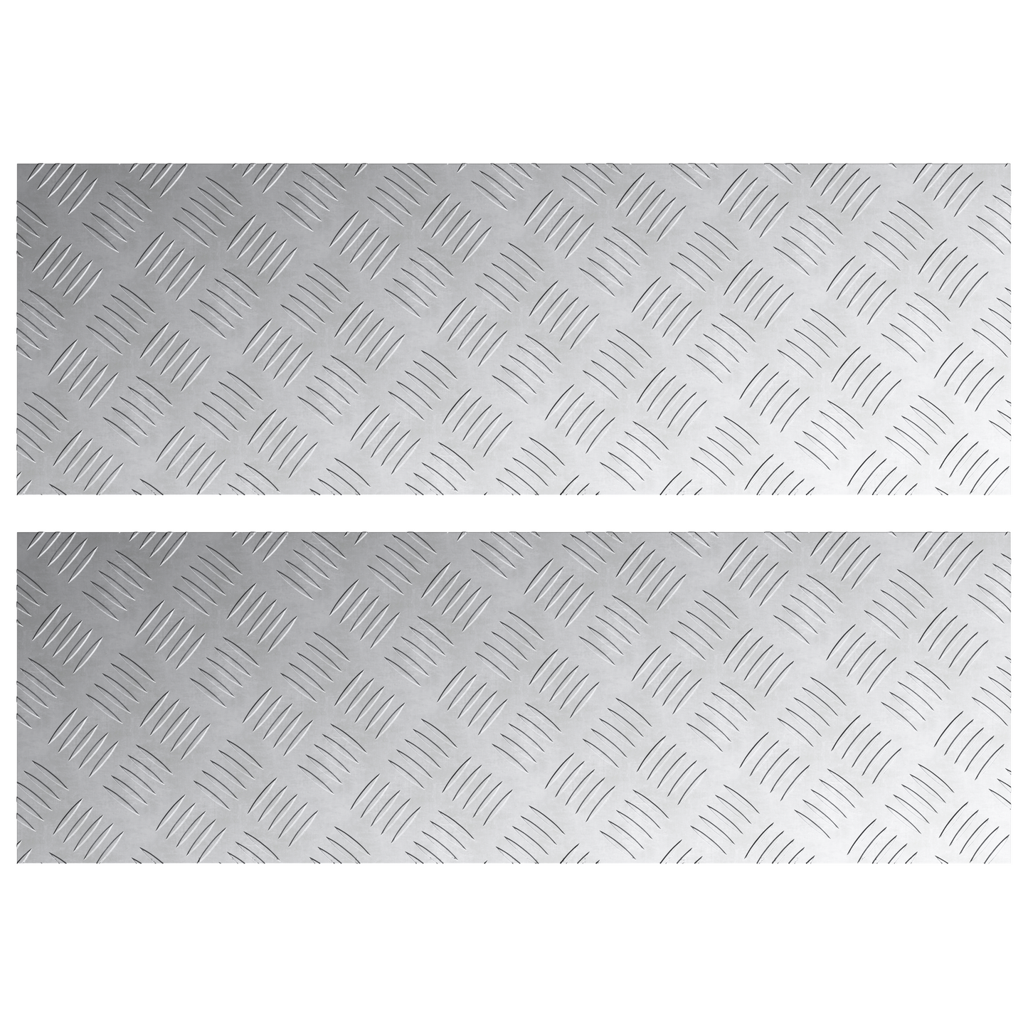 Checker Plader 2 Dele Sølv 90 X 30 Cm Aluminium