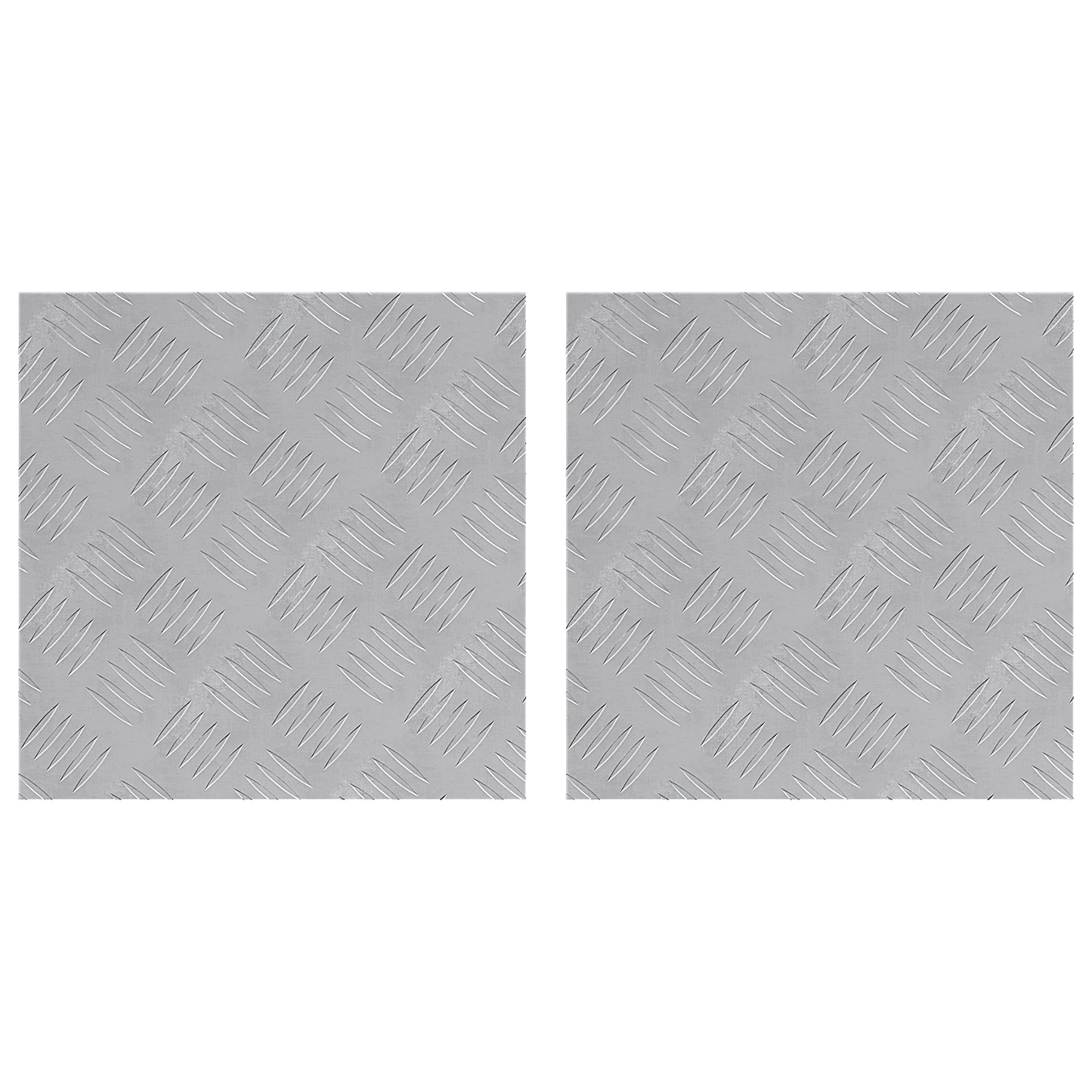 Checker Plader 2 Dele Sølv 40 X 40 Cm Aluminium