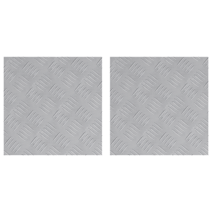 Checker Plader 2 Dele Sølv 40 X 40 Cm Aluminium