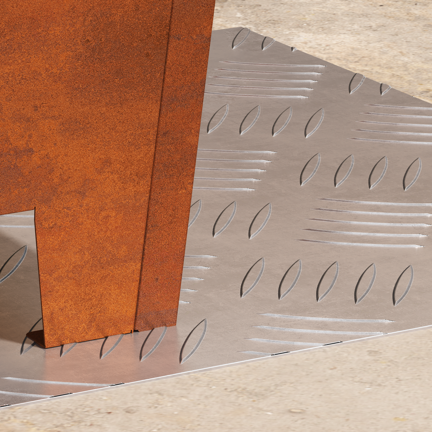 Checker Plader 2 Dele Sølv 40 X 40 Cm Aluminium