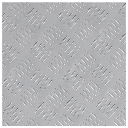 Checker Plader 4 Dele Sølv 40 X 40 Cm Aluminium