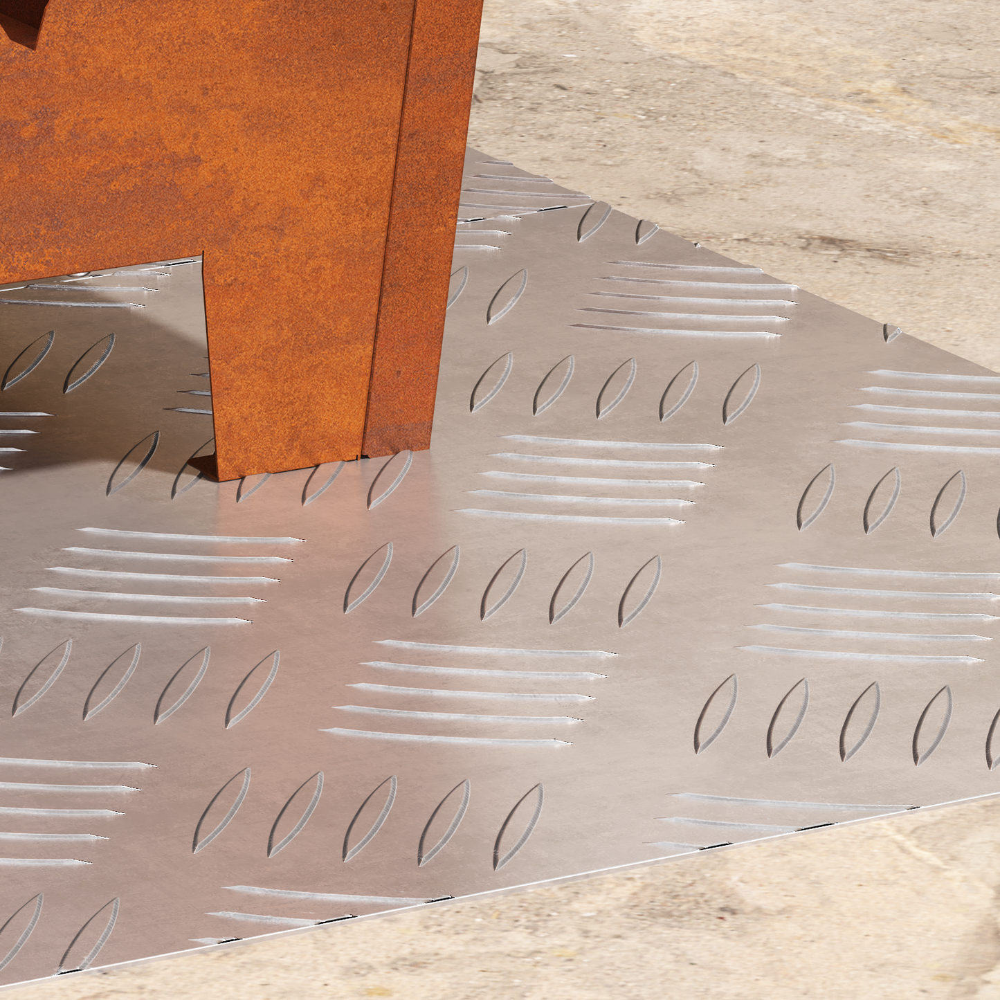 Checker Plader 2 Dele Sølv 60 X 40 Cm Aluminium