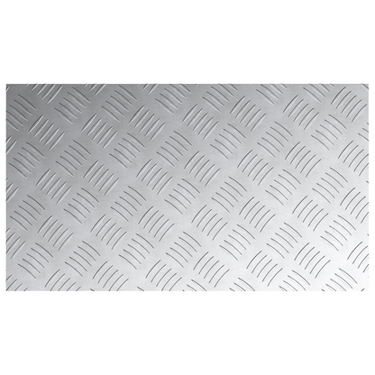 Checker Plader 2 Dele Sølv 70 X 40 Cm Aluminium