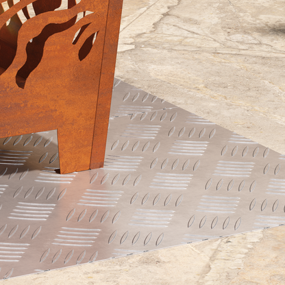 Checker Plader 2 Dele Sølv 70 X 40 Cm Aluminium