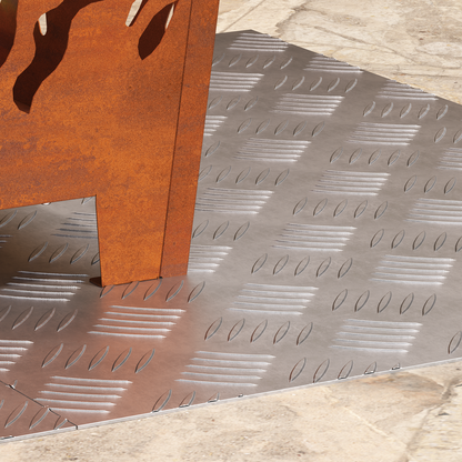 Checker Plader 2 Dele Sølv 70 X 50 Cm Aluminium