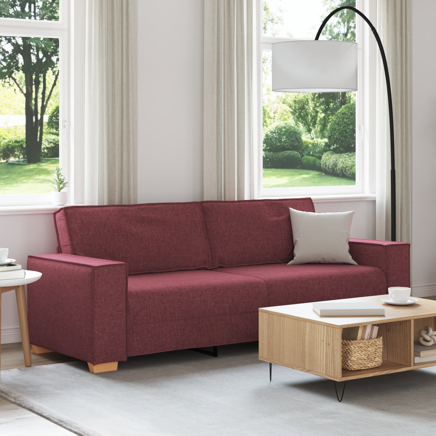 Sofastol Lysegrå 60 Cm Stof