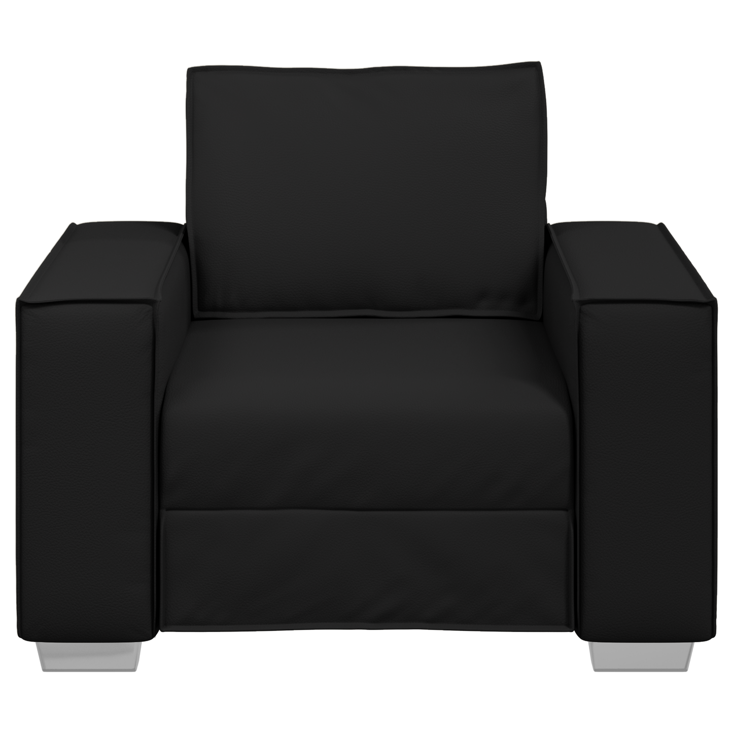 Sort Faux Læder Sofa Stole - 59 Cm
