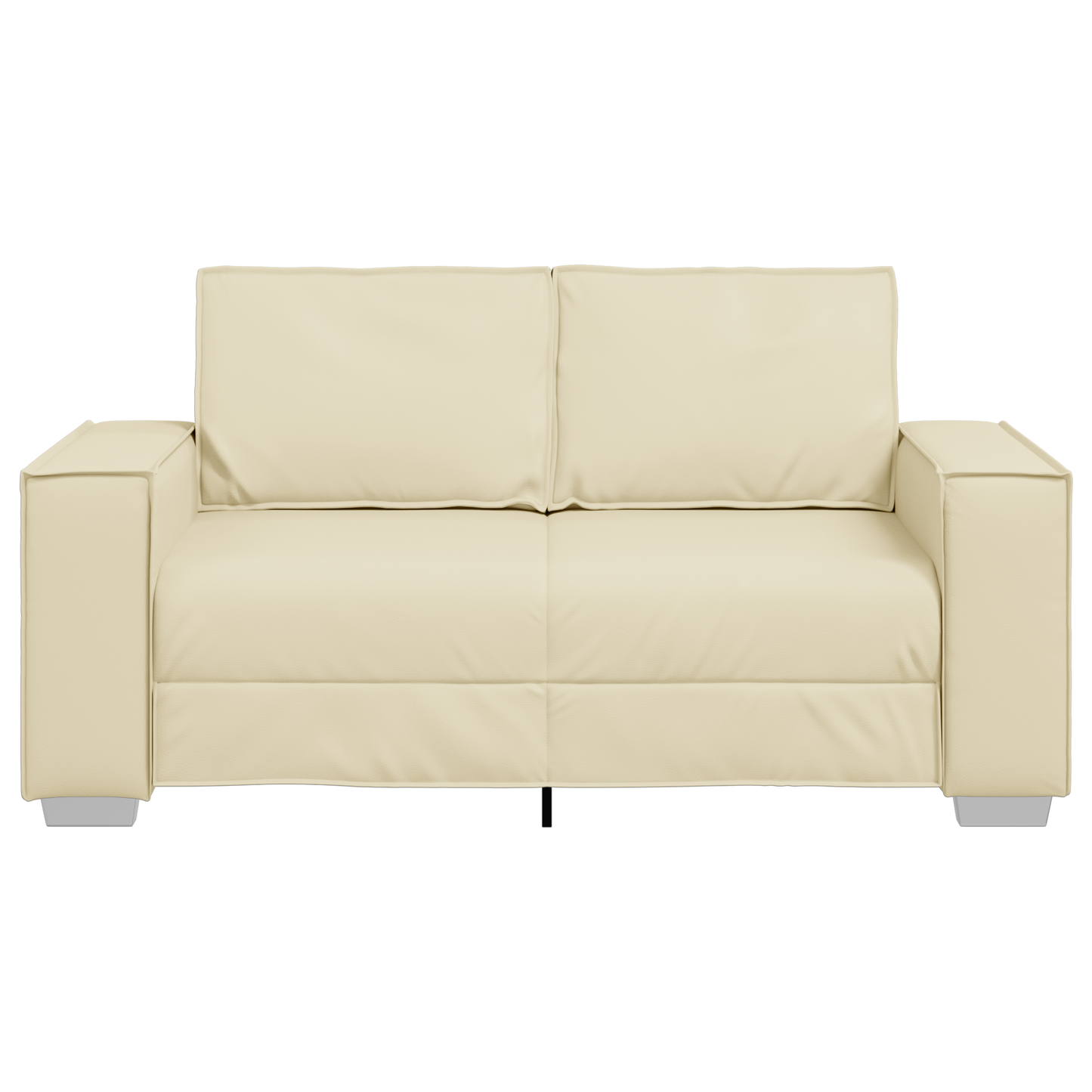 Sovesofa I Cremefarvet Kunstlæder, 120 Cm