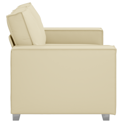 Sovesofa I Cremefarvet Kunstlæder, 120 Cm