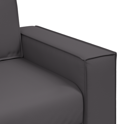 Sovesofa Grå 120 Cm Kunstlæder