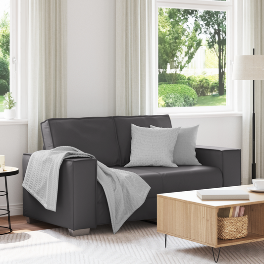 Sovesofa Grå 120 Cm Kunstlæder