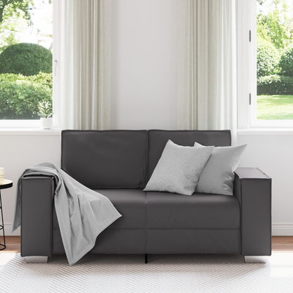 Sovesofa Grå 120 Cm Kunstlæder