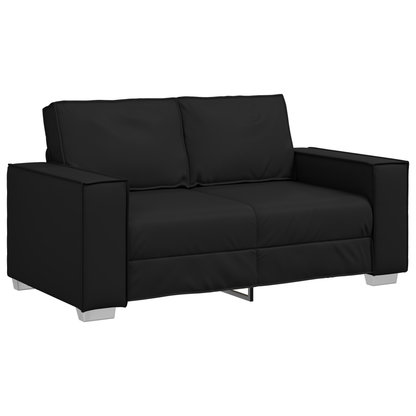 2-Personers Sofa Sort 120 Cm Kunstlæder