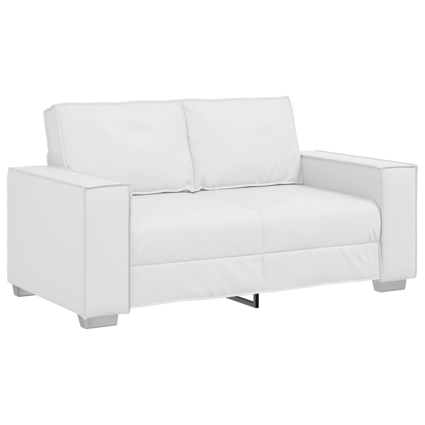 Sofa Til To Hvid 120 Cm I Faux Læder