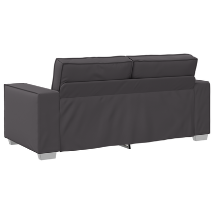 Kær Sofa Grå 140 Cm Kunstlæder