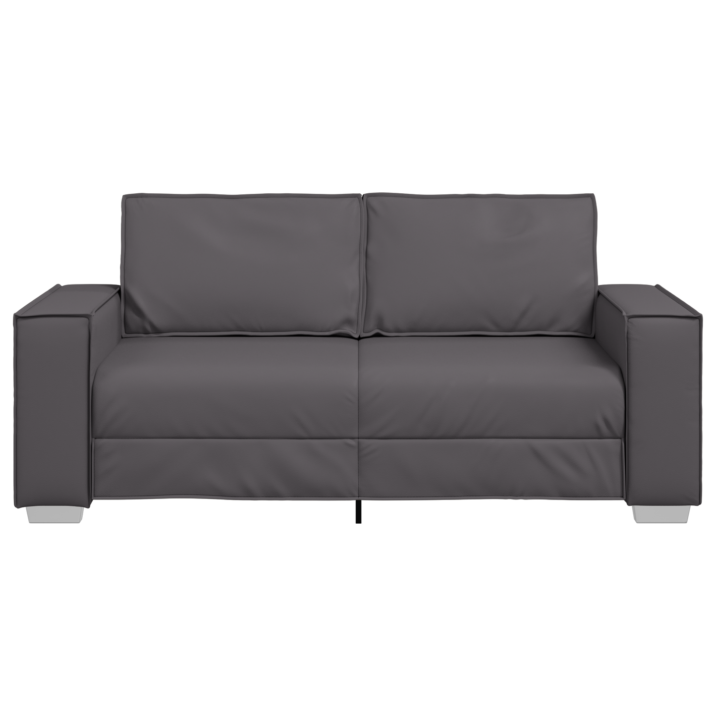 Kær Sofa Grå 140 Cm Kunstlæder