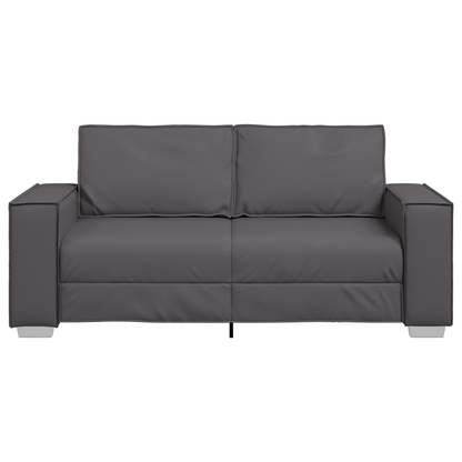Kær Sofa Grå 140 Cm Kunstlæder