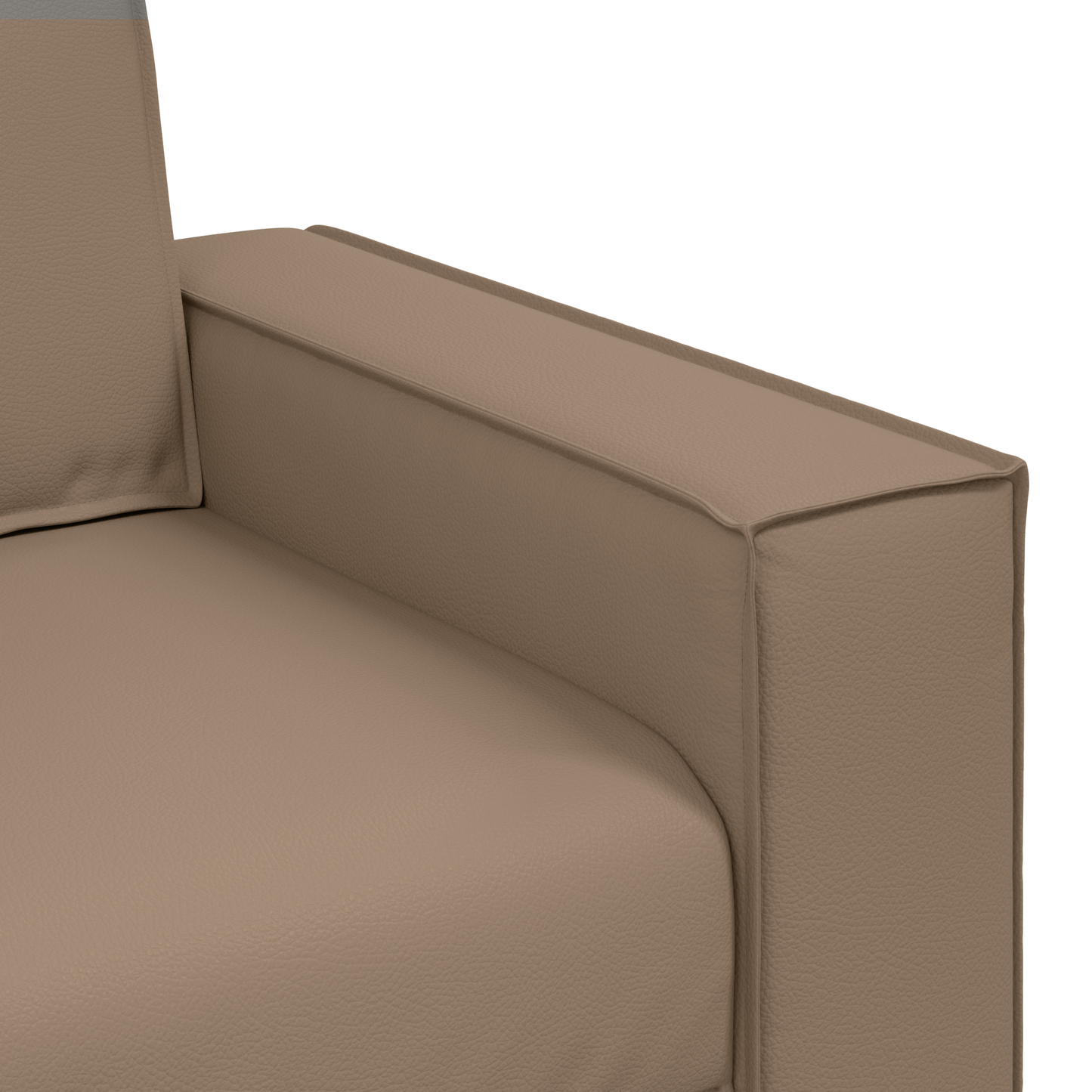 Sovesofa I Cappuccinofarvet Kunstlæder, 140 Cm