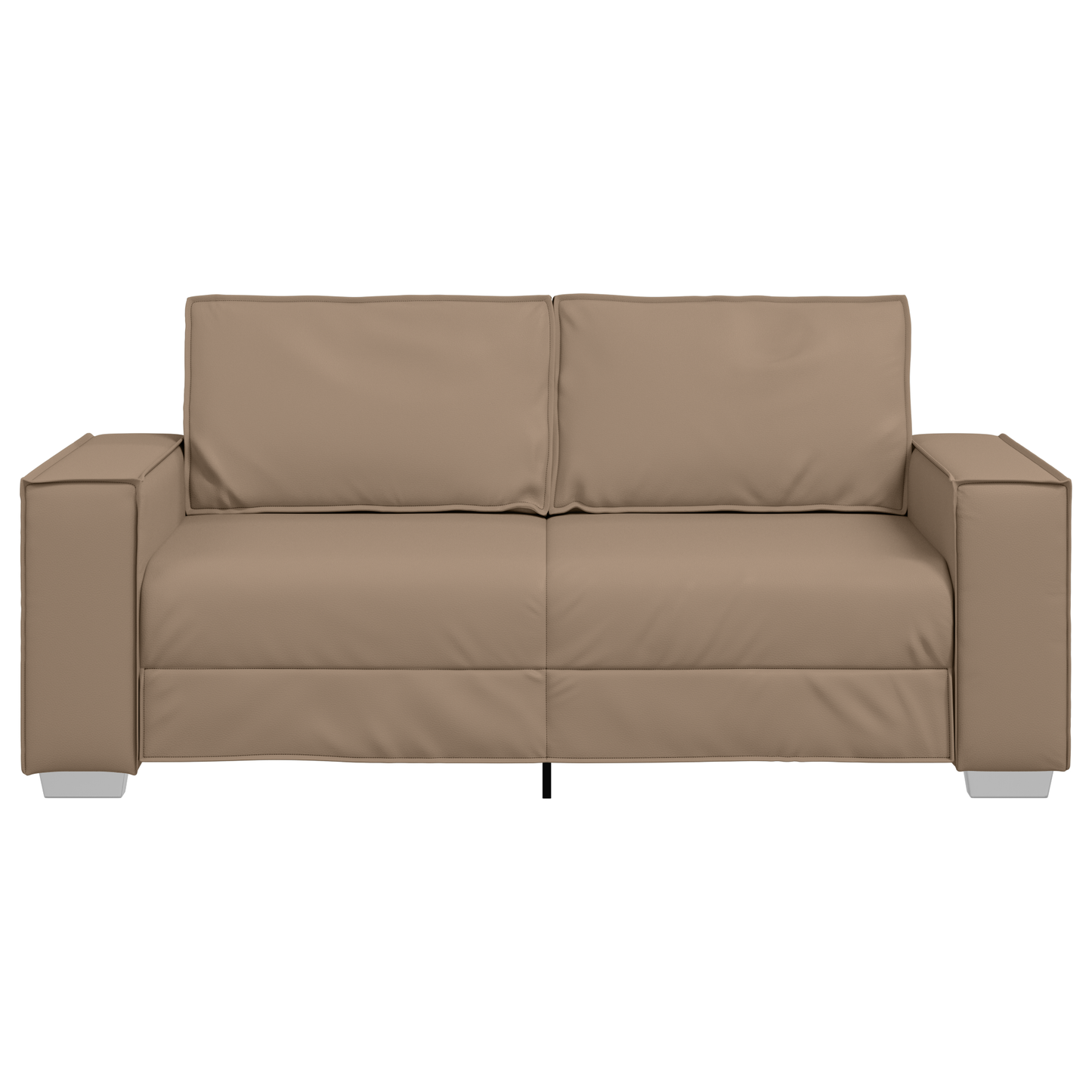 Sovesofa I Cappuccinofarvet Kunstlæder, 140 Cm