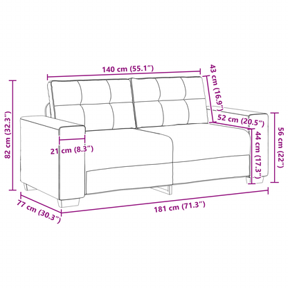 Sofa Stol 59 Cm Kunstlæder