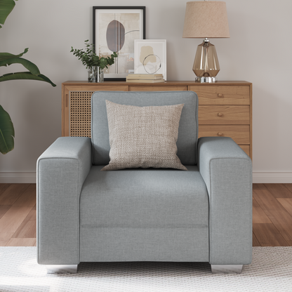 Sofa Stole Lys Grå 59 Cm Stof