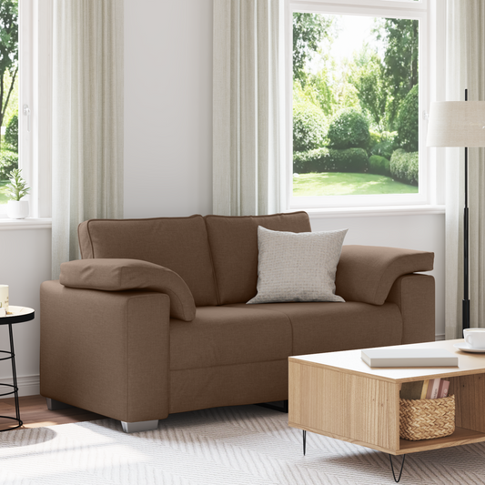 Sofa Loveseat Brun 120 Cm Stof
