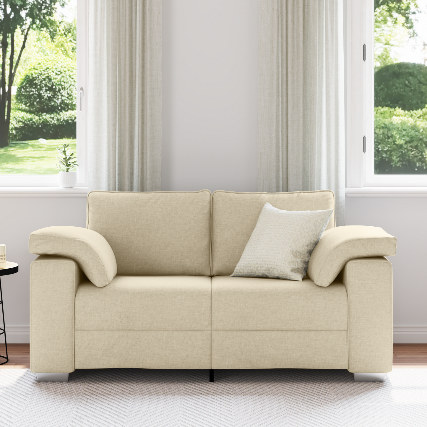 Lovestol Sofa Creme 120 Cm Stof