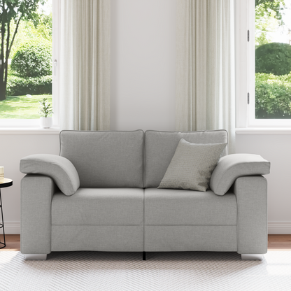 2-Personers Sofa I Skygrå 120 Cm Stof