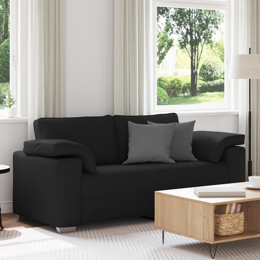 Loveseat Sofa Sort 140 Cm Stof
