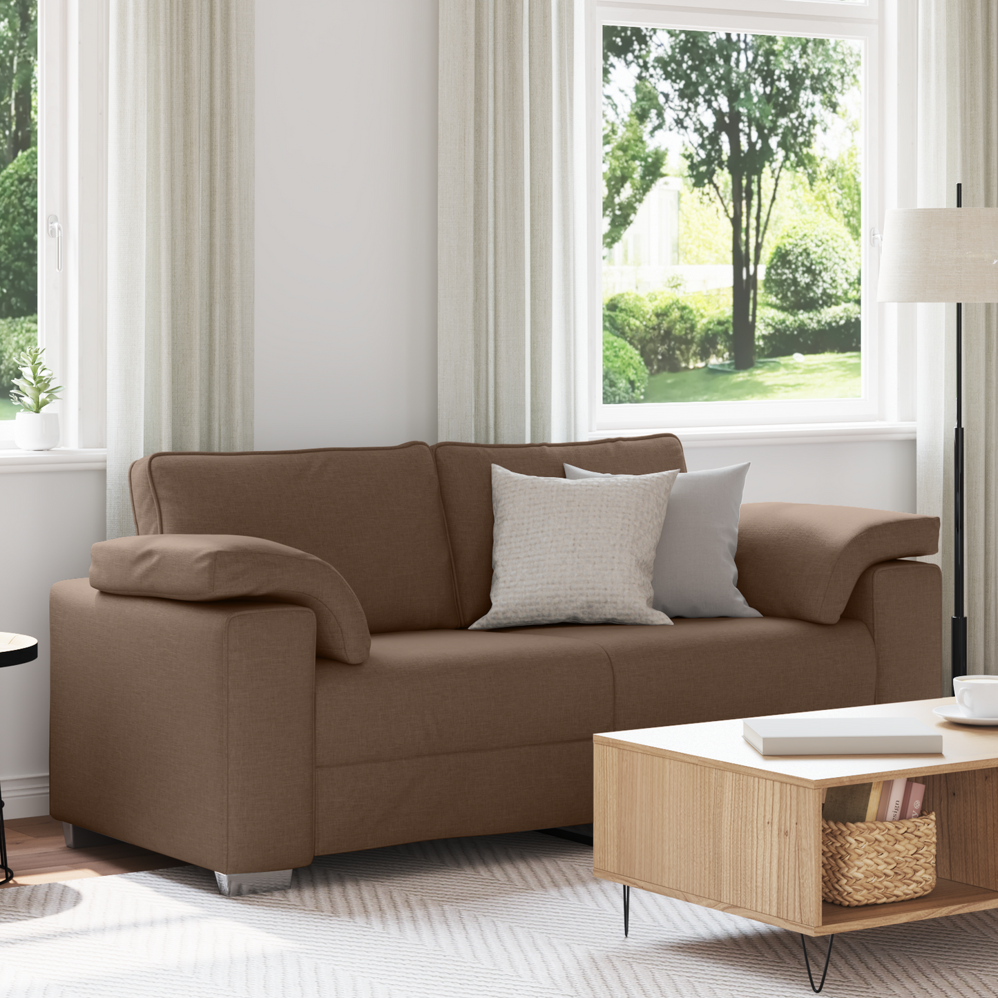 Sovesofa Brun 140 Cm Stof