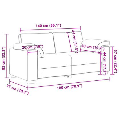 Sovesofa Brun 140 Cm Stof