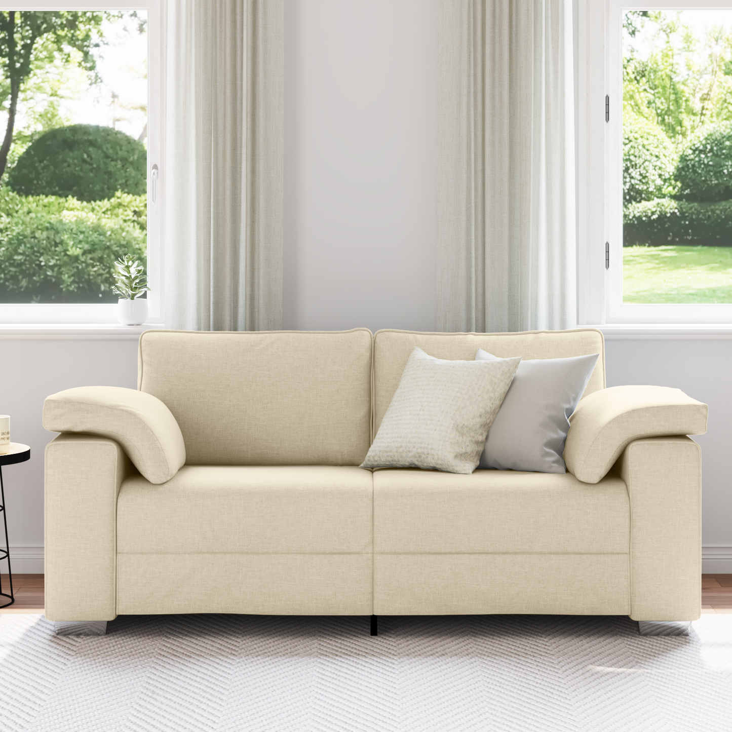 Sovesofa Creme 140 Cm Stof