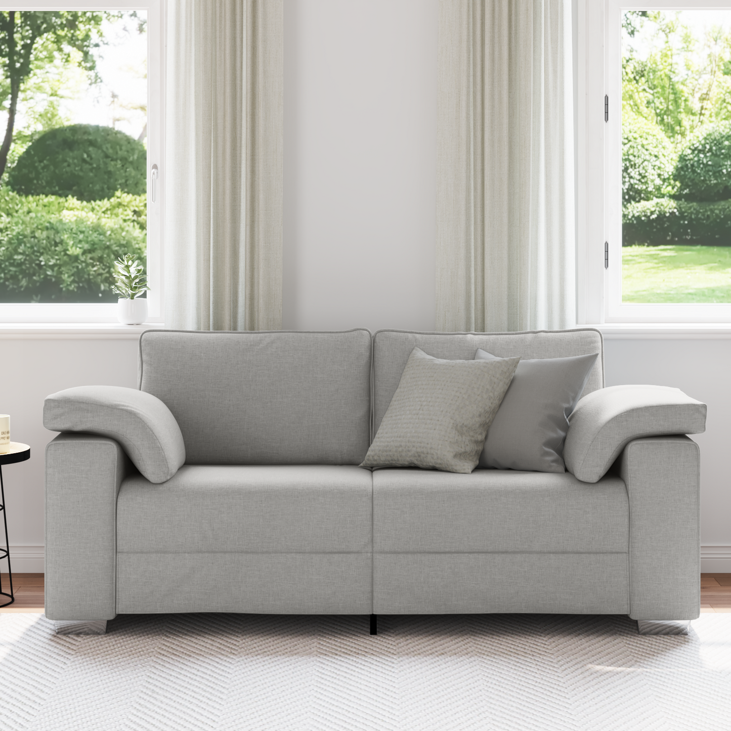 Sofabænk Skygrå 140 Cm Stof
