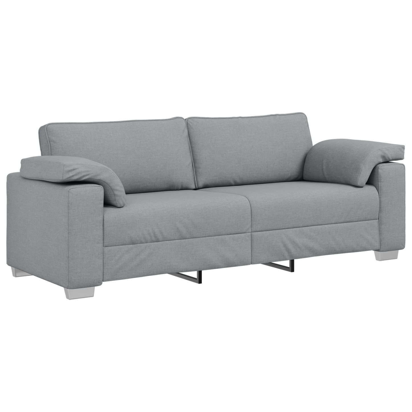 3-Personers Sofa I Lysegrå Stof - 178 Cm