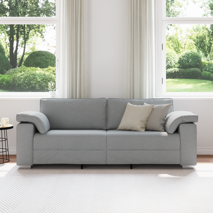 3-Personers Sofa I Lysegrå Stof - 178 Cm