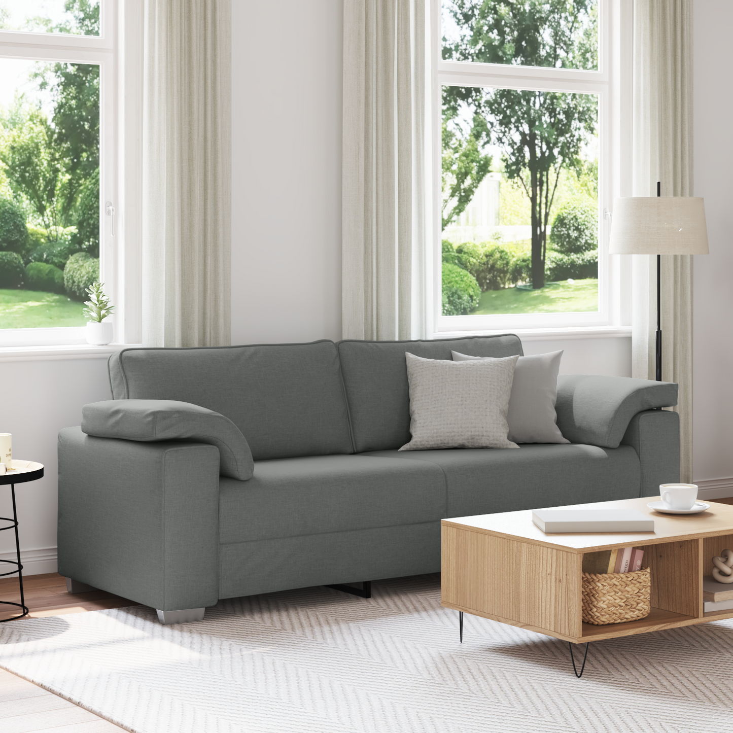 3-Personers Sofa Mørkegrå 178 Cm Stof
