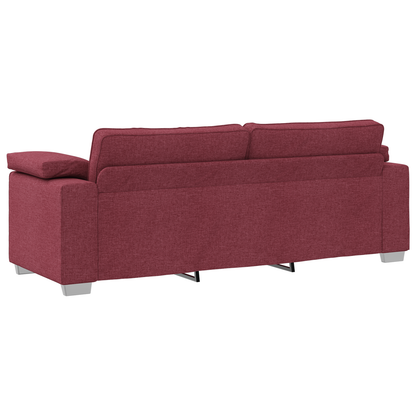 3-Personers Sofa I Vinrød Stof 178 Cm