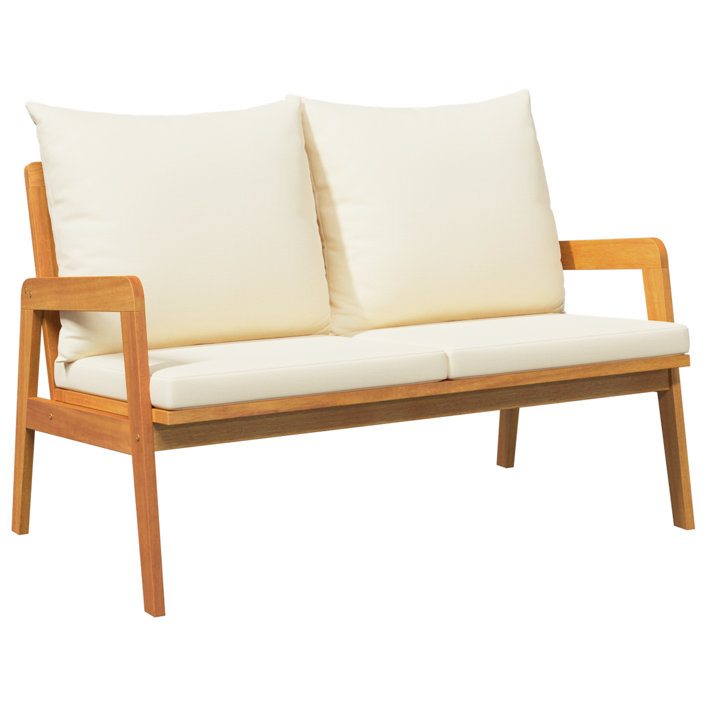 Havebænk Med Hynder 115X65X71 Cm Massivt Akacietræ