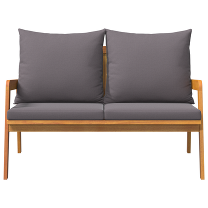 Havebænk Med Puder 115X65X71 Cm Massiv Træ Akacietræ