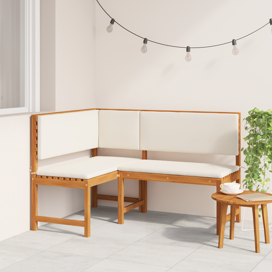 Have Hjørnebænk Brun 140 X 100 X 91Cm Massivt Akacietræ