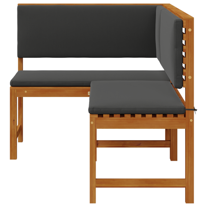 Have Hjørnebænk Brun 140 X 100 X 91Cm Massivt Akacietræ