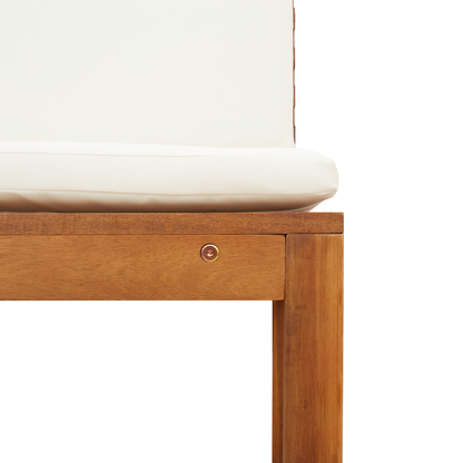 Armløs Havestol 2 Dele Brun 50 X 50 X 91Cm Massivt Akacietræ